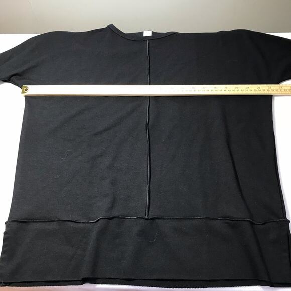 Spanx xs black perfect length crewneck pullover sweatshirt dolman sleeves cozy - Picture 6 of 7